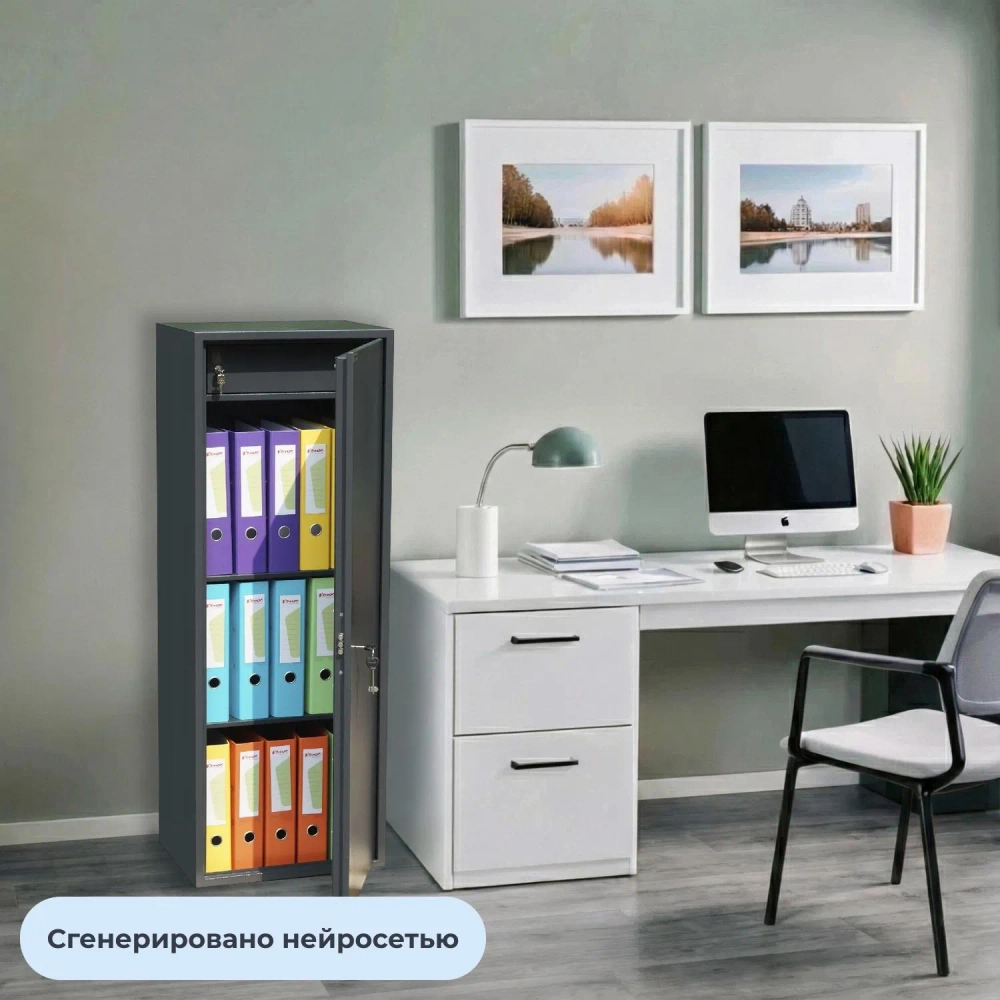 Шкаф для бумаг металлический Комус Мебель TSL-125M, 460х340х1250 мм