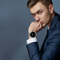 Ремешок из нержавеющей стали серого цвета (Gun-grey) от Dux Ducis для смарт часов Samsung Galaxy Watch 8 (40 и 44мм), серия Milanese Series (миланская петля)