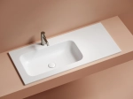Раковина накладная Ceramicanova Грация (Grace) прямоугольная 1010x457x137мм, чаша слева, с отверстием под смеситель, цвет белый матовый, CN7014MW