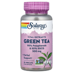 Solaray, Vital Extracts, зеленый чай, 500 мг, 30 растительных капсул