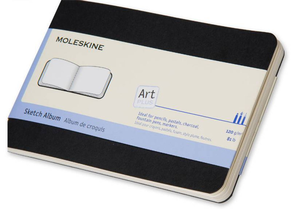 Блокнот для рисования Moleskine ART SOFT SKETCH ALBUM Pocket (ARTSKA2) 14х9cм, 72стр., 120 г/м2, черный