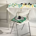 Скатерть IKEA NABBFISK (НАББФИСК), Белый с рисунком, 150 см