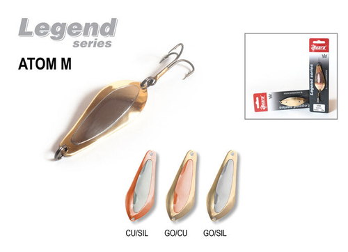 Блесна колебалка Akara Legend Atom M со вставкой 60 мм 18 гр. Go(Cu)
