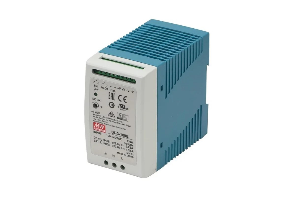 Источник питания DRC-100B AC/DC, на DIN рейку, 3.5 А Mean Well