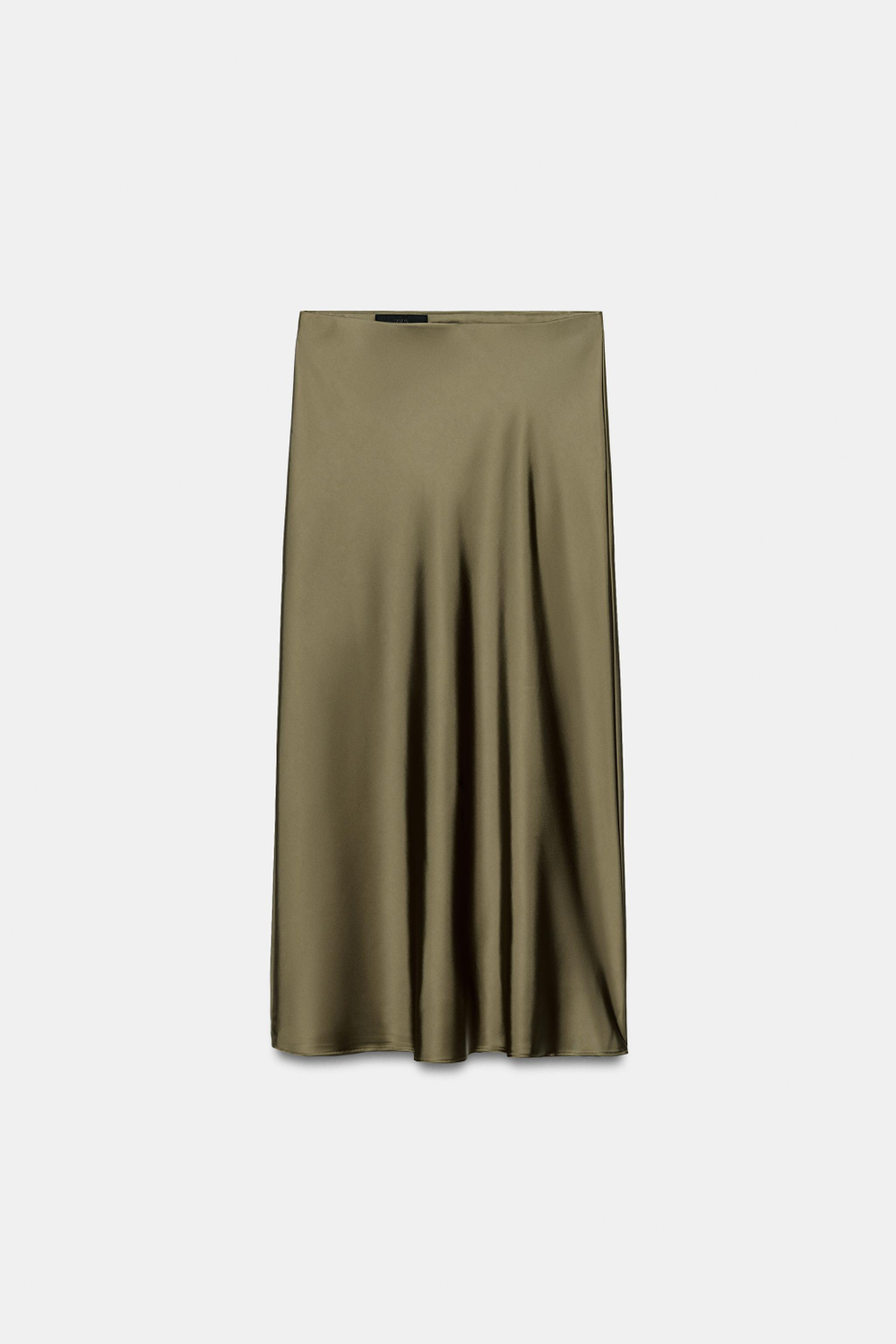 АТЛАСНАЯ ЮБКА МИДИ В ГОРОШЕК — ZARA