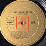 Andy Williams ‎– De Luxe (Япония 1966г.) Т