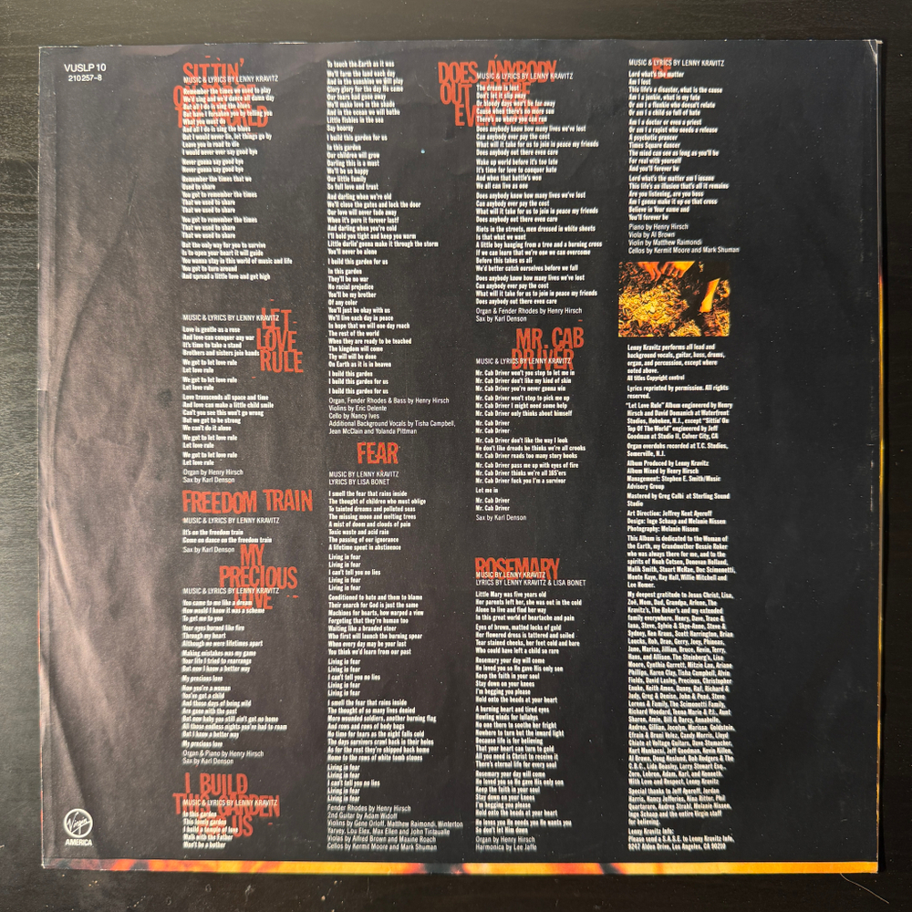 Lenny Kravitz – Let Love Rule (Европа 1989г.)