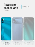 Чехол ROSCO для Tecno Spark 7 оптом (арт. TCN-S7-COLOURFUL-BLACK)