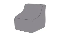 Защитный чехол на модуль Лунго прямой 74×86×65 см, цвет темно-серый