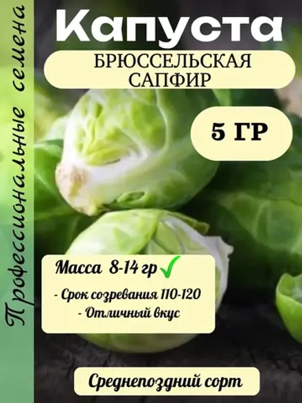 Семена Капуста брюссельская Сапфир 5гр