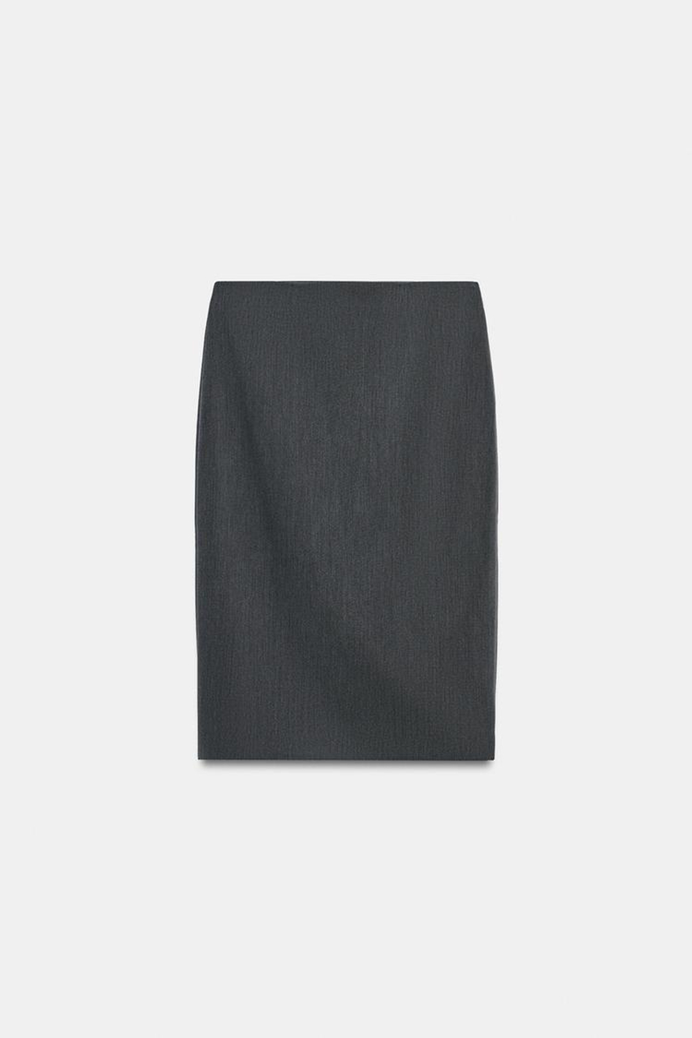 ZARA ЮБКА МИДИ, ТЕМНО-СЕРЫЙ