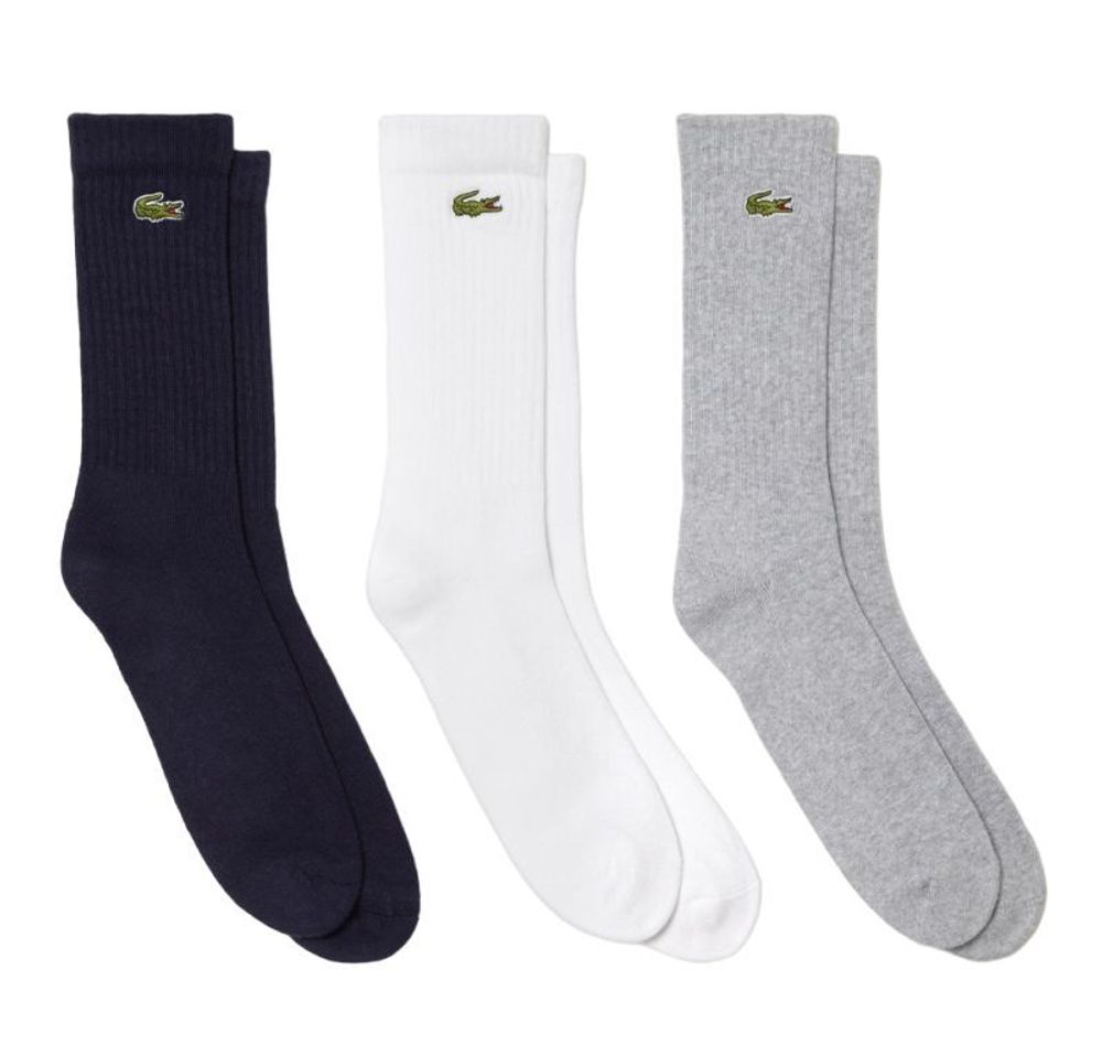 Теннисные носки Lacoste Sport High Cut Socks 3P - разноцветный