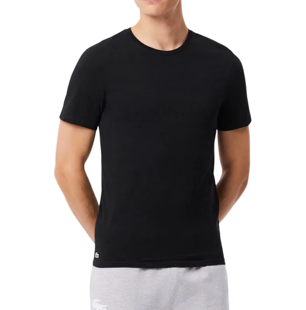Теннисная футболка Lacoste Slim Fit Loungewear 3-Pack - white/grey/black
