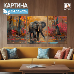 Картина karTTina "Три обезьянки", 150 см х 70 см