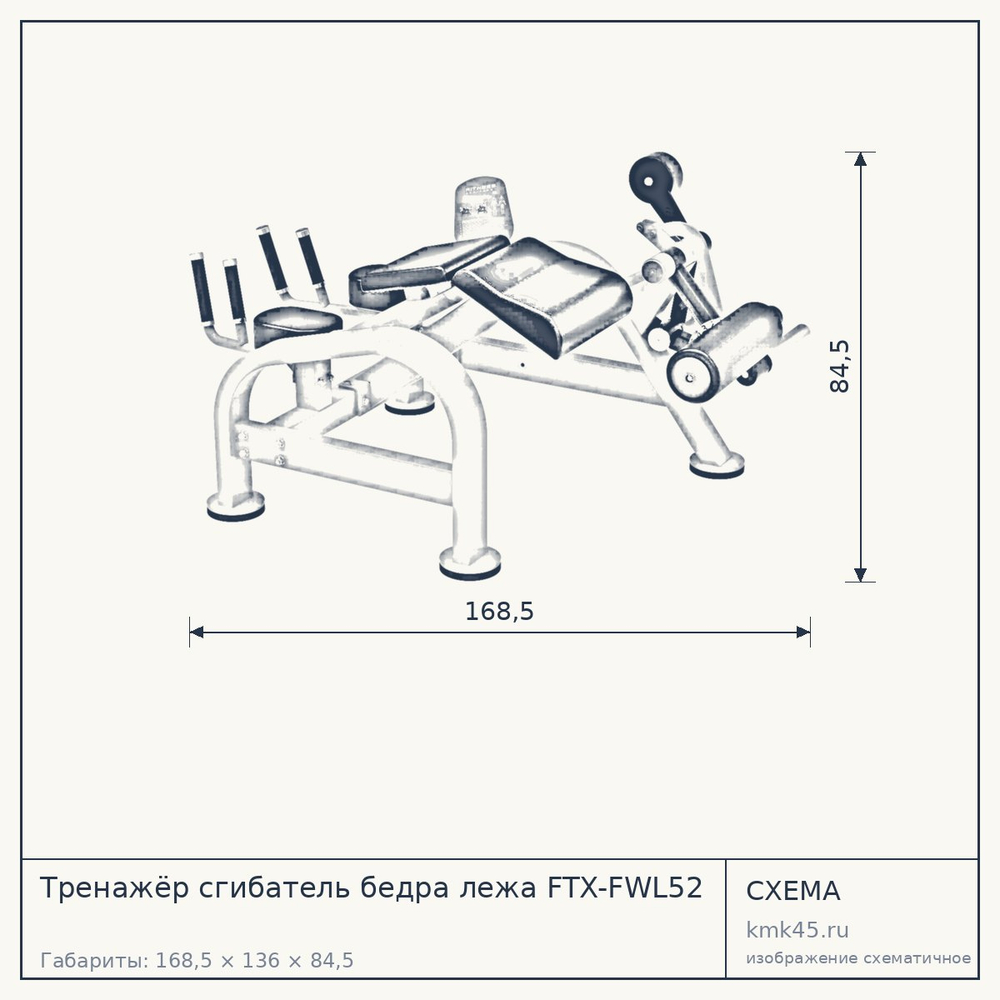 Тренажёр сгибатель бедра лежа FTX-FWL52 — от 179 000 ₽