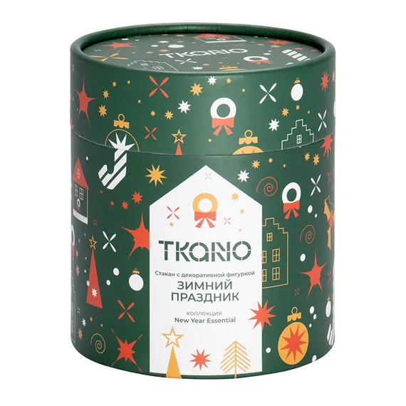 Стакан с декоративной фигуркой Зимний праздник из коллекции new year essential, 300 мл