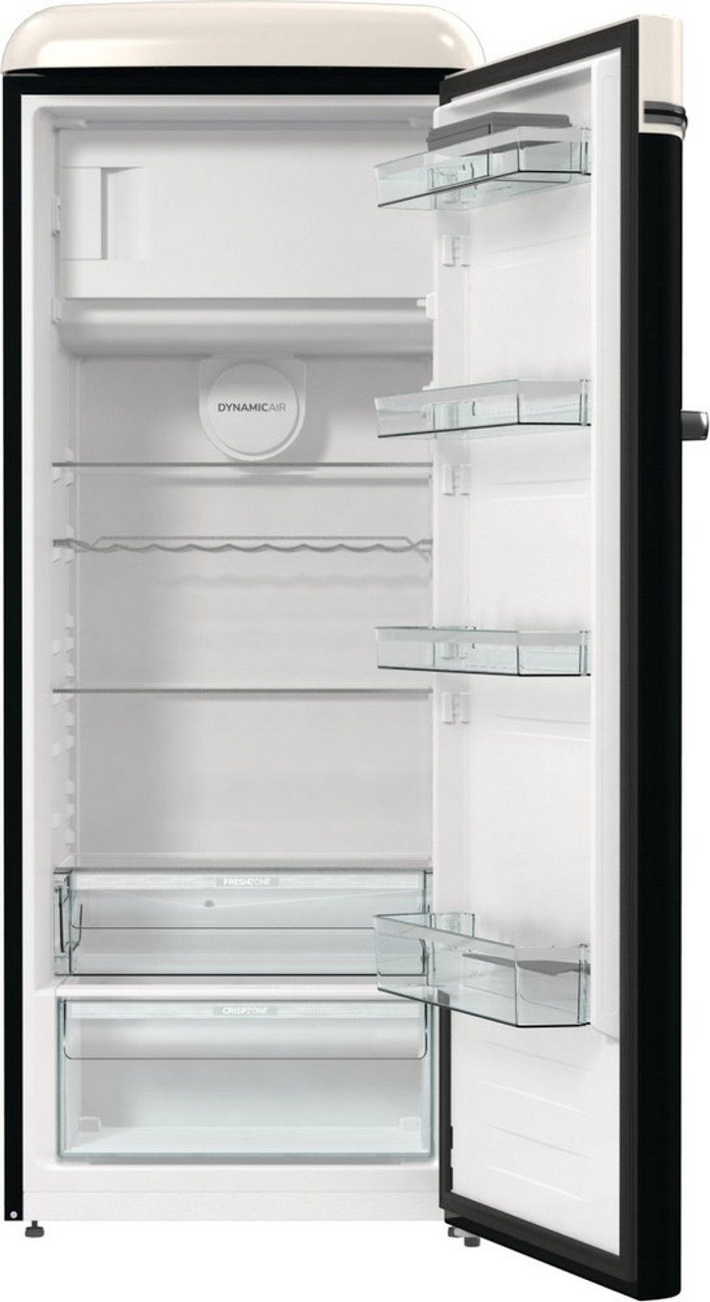 Отдельностоящий двухкамерный холодильник Gorenje OBRB615DBK