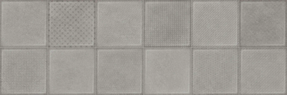 Настенная плитка Alma Ceramica TWU3090CUB70R Cube 30x90 серая матовая под мозаику / пэчворк