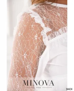 Блузка 1143н-белый Minova