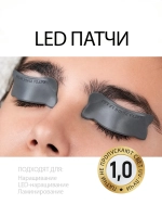 Липкие патчи для LED-наращивания ресниц серые от Кати Виноградовой (Бант 1,0 мм) для верхнего века