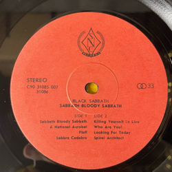 Винтажная виниловая пластинка LP Black Sabbath, Sabbath Bloody Sabbath (СССР 1990)