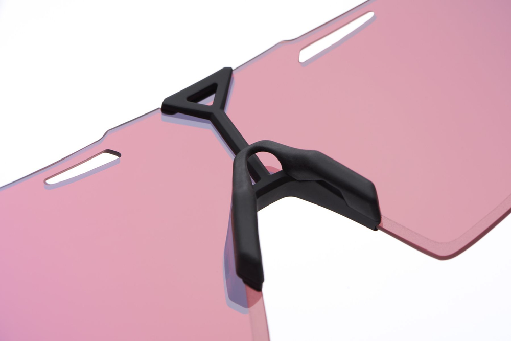 Спортивные очки 100% HYPERCRAFT SQ Soft Tact Black - HiPER Red Mirror Lens