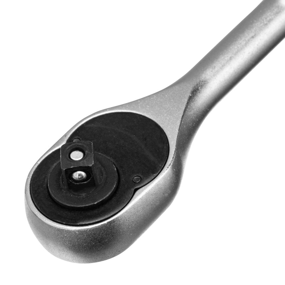 Ключ-трещотка 1/4", CrV, 72 зуба, с быстрым сбросом, матовый хром Stels