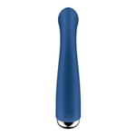 Синий вибратор для G-стимуляции Spinning G-Spot 1 - 17 см. (Цвет: синий)