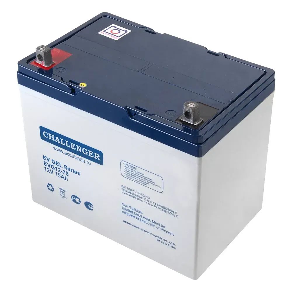 Тяговый аккумулятор CHALLENGER EVG12-75 (66Ач/12В) GEL