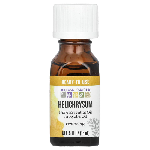 Aura Cacia, чистые эфирные масла, бессмертник, 15 мл (0,5 жидк. унции)