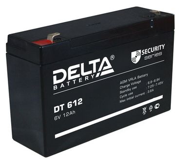 Аккумулятор Delta DT 612 ( 6V 12Ah / 6В 12Ач ) - фотография