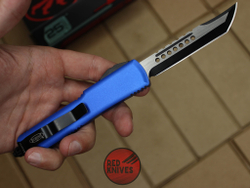 Нож Microtech Ultratech Helhound H/E - синяя рукоять, черный клинок RK-375