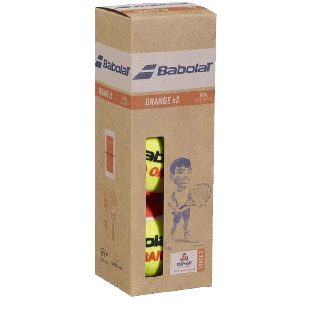 Juniorskie pilki tenisowe Babolat Orange (stage 2) 3B