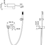Смеситель для ванны с душем Boheme Stick 123-MG.2 Matt Gold TOUCH
