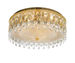 Люстра потолочная NewRgy 6026E/9A GOLD H+CLEAR, 9×40 Вт, золотая и прозрачная