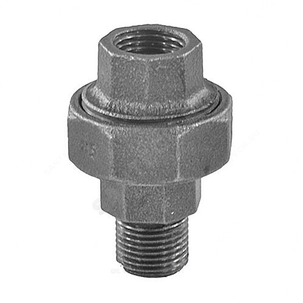 Соединитель прямой американка чугун Ду 15 (1/2") ВР/НР Fittex PLUS