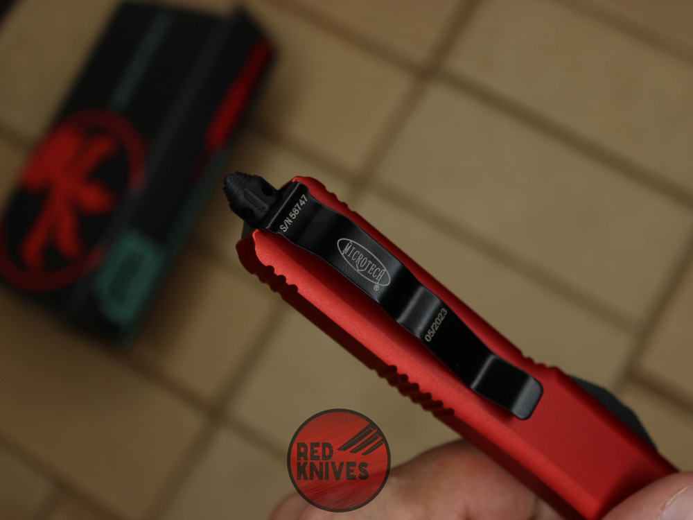 Нож Microtech Ultratech S/E - красная рукоять, стандартный черный клинок + запчасти RK-352