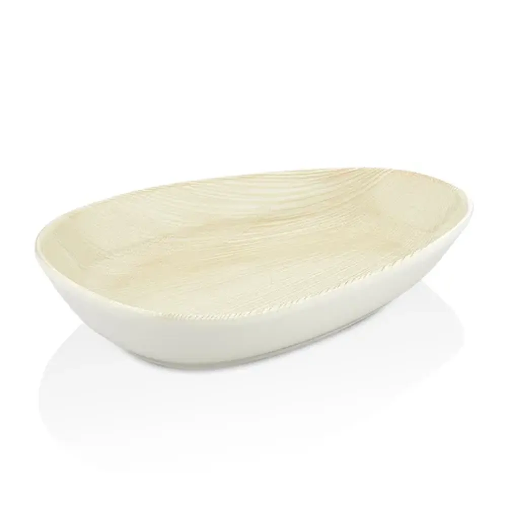 Блюдо овальное 19*13 см h3,2 см емкость для закусок Velho Island Ivory By Bone [6]
