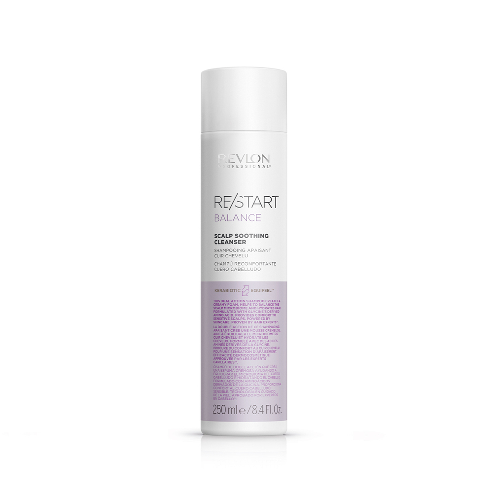 Мягкий шампунь для чувствительной кожи головы Revlon Professional Restart Balance Scalp Soothing Cleanser 250 мл