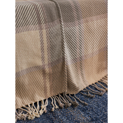 Покрывало из хлопка Warm traditions бежево-серого цвета, 180х250 см