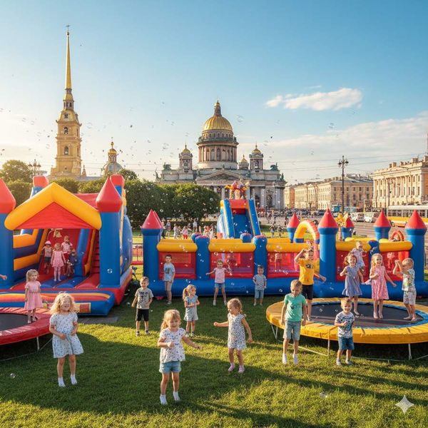Надувной батут в Санкт-Петербурге: купить для праздников и проката