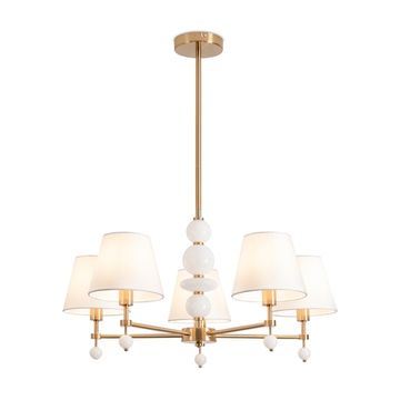 Люстра на штанге 5*E14 FR2064PL-05BS латунь Lucente Freya