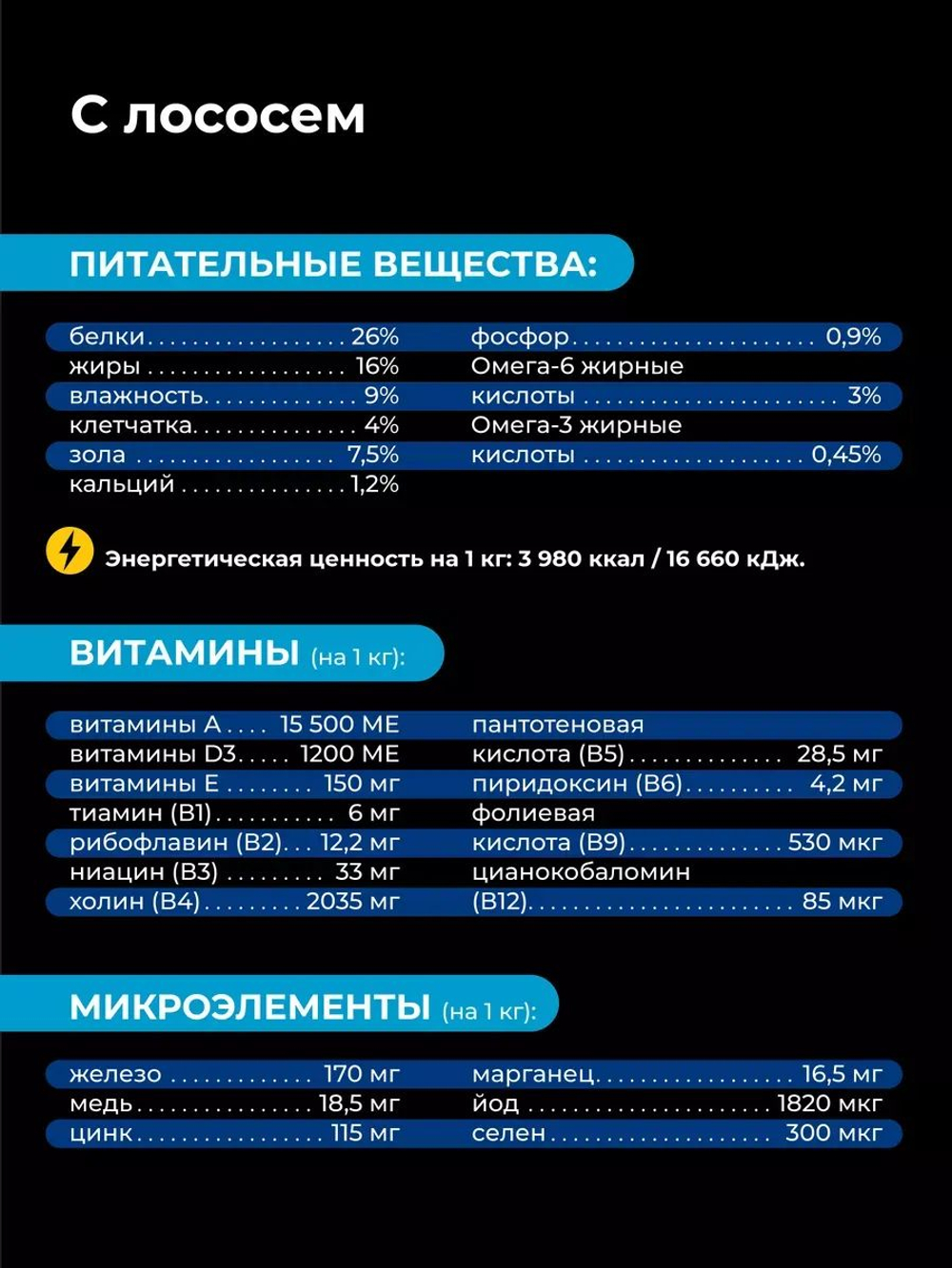Корм сухой для взрослых собак породы Брюссельский гриффон, с лососем, 2,5 кг, QUATTRO