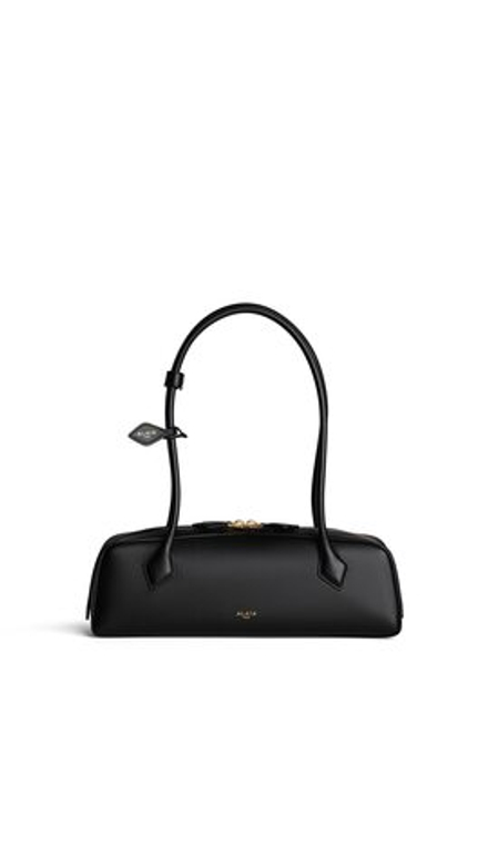 ALAÏA СУМКА LE TECKEL ИЗ ТЕЛЯЧЬЕЙ КОЖИ, ЧЕРНЫЙ