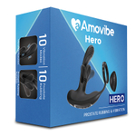 Вибромасcажер простаты с технологией массажа на 360° и пультом ДУ Amovibe Hero Prostate Rubbing & Vibration