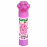 Клей-карандаш "Лапки" Cat Paw, 9 г, фигурный колпачок, 3 шт. на блистере, BRAUBERG KIDS, 271982