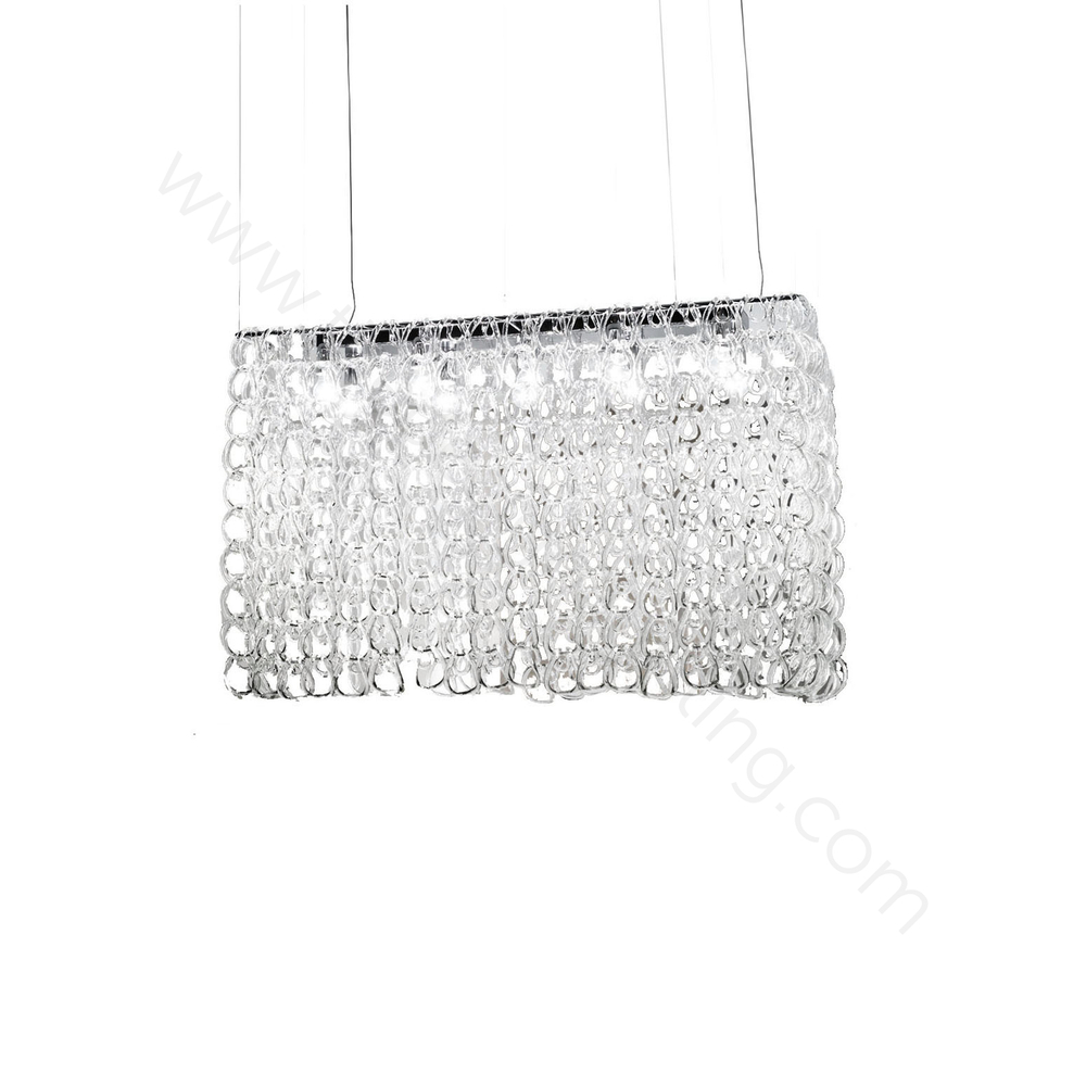 Pendant design lamp Giogali SP RE1 by Vistosi (Clear)