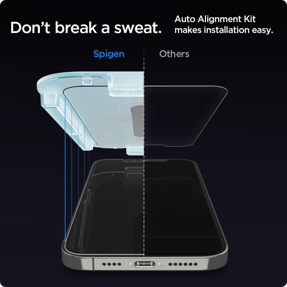 Стекло Spigen GLAS.TR ”EZ FIT” 2-шт для iPhone 12/12 PRO