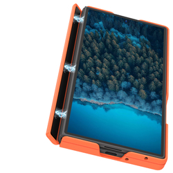 Усиленный чехол оранжевого цвета с MagSafe для Samsung Galaxy Z Fold 8 Ultra, серия Expn Series Magnetic от Dux Ducis