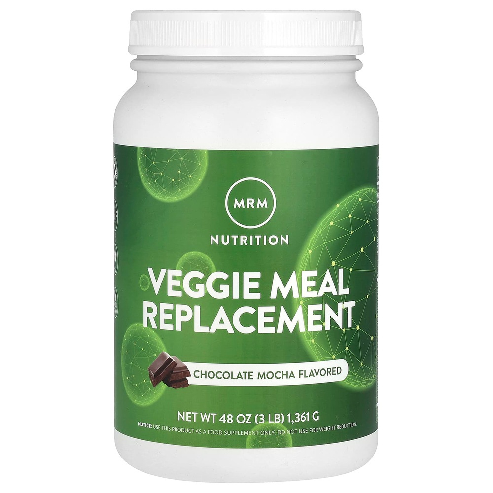 MRM Nutrition, растительный заменитель пищи, со вкусом шоколада и мокко, 1361 г (3 фунта)